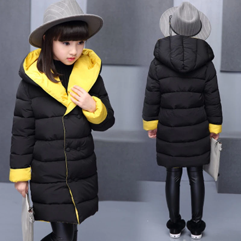 FAVSPORTS/зимние пальто и куртки для девочек модные спортивные на молнии детей теплый