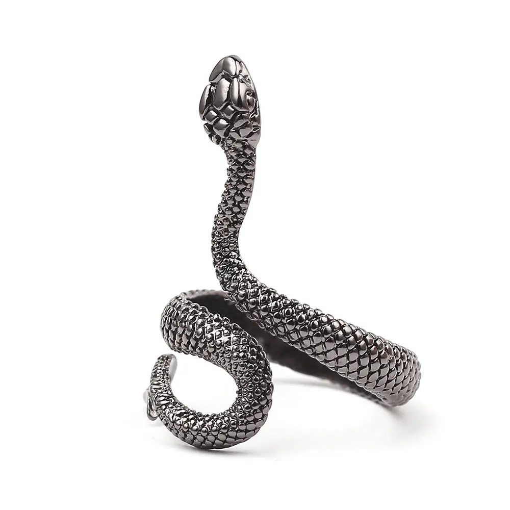 Массивное кольцо в виде змеи стиле панк длинное регулируемое ювелирное изделие