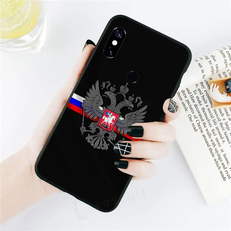 

Russia flag Emblem Phone Case For Xiaomi Redmi note 7 8 9 t k30 max3 9 s 10 pro lite