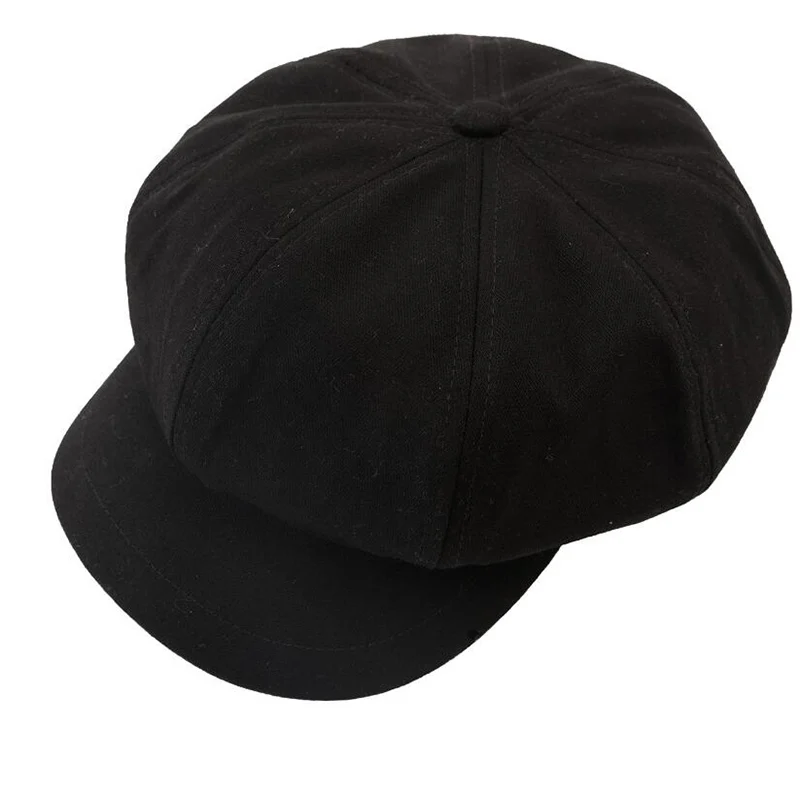 Новая модная однотонная восьмиугольная шляпа в повседневном стиле ретро уличная