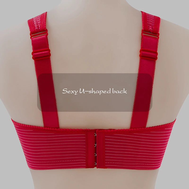 

2021 Women's Fashion No Steel Ring Large Size Underwear Thin Bra Comfortable Solid Color Gathered High Quality Bra