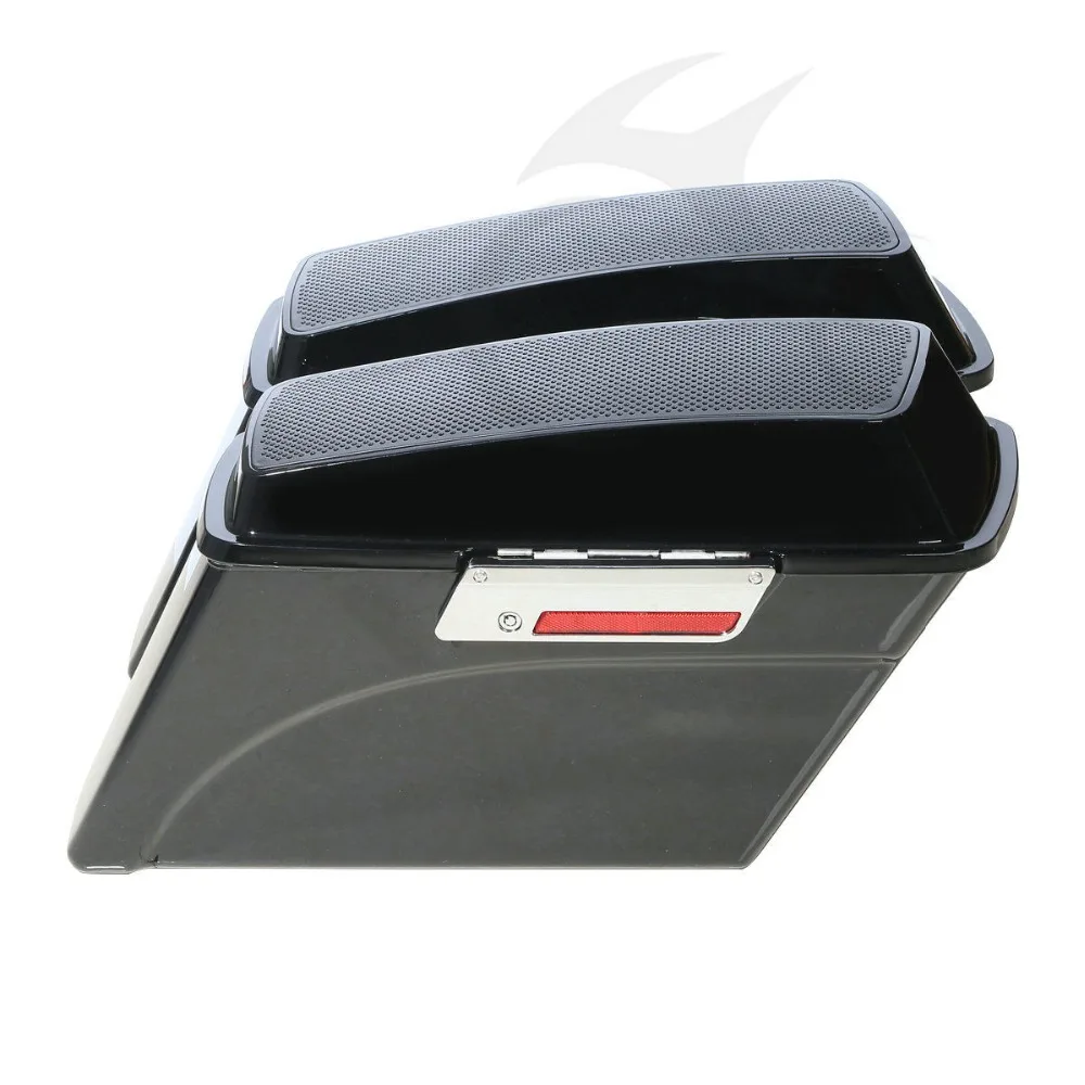 Мотоцикл 6x" Saddlebags крышки двойные колонки для Harley Touring Electra Glide Street Glide Road King 1994-2013