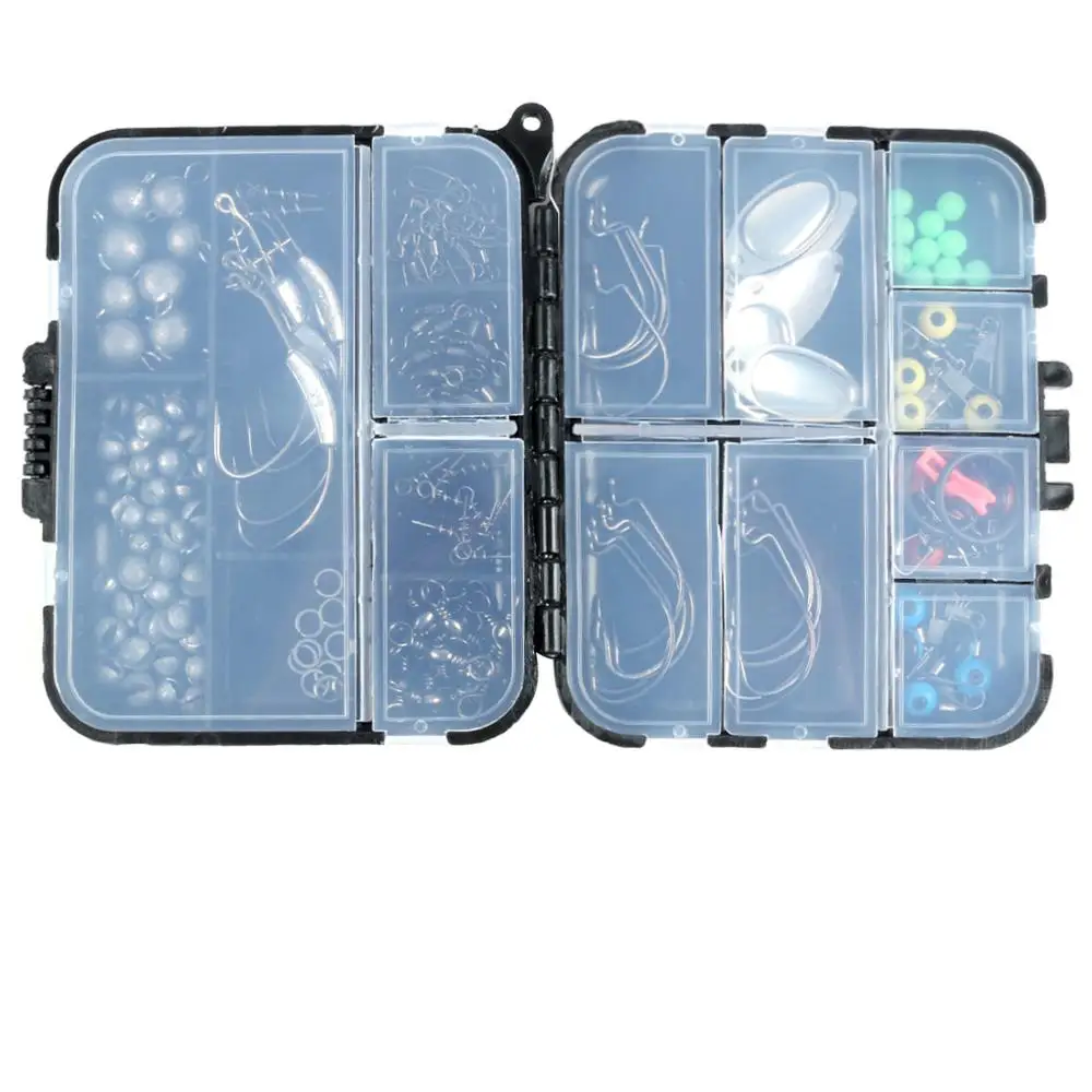 

YINGTOUMAN 155PCS Fishing Tackle Boxes Kit Fishing Hooks Multifunctional Fishing Tackle Kit Hooks Accessories Box Tools Set