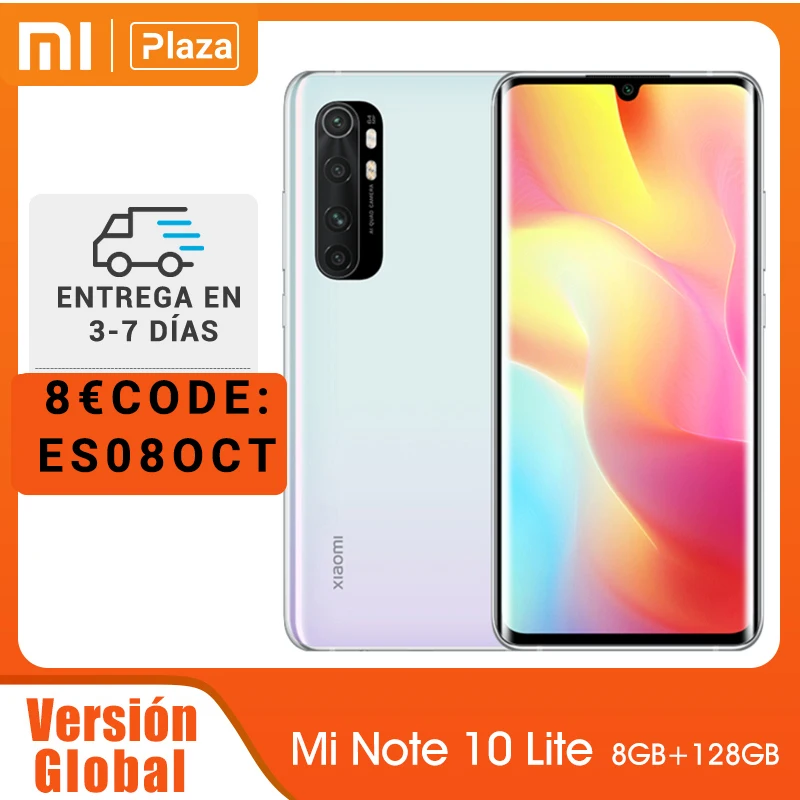 Глобальная версия Xiaomi Mi Note 10 Lite смартфон 8G 128G 64 мегапиксельная четырехъядерная