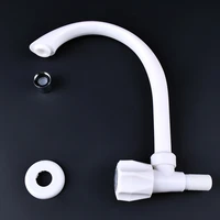 white color kitchen faucet plastic steel tap single cold water faucet basin sink kitchen accessories free shipping