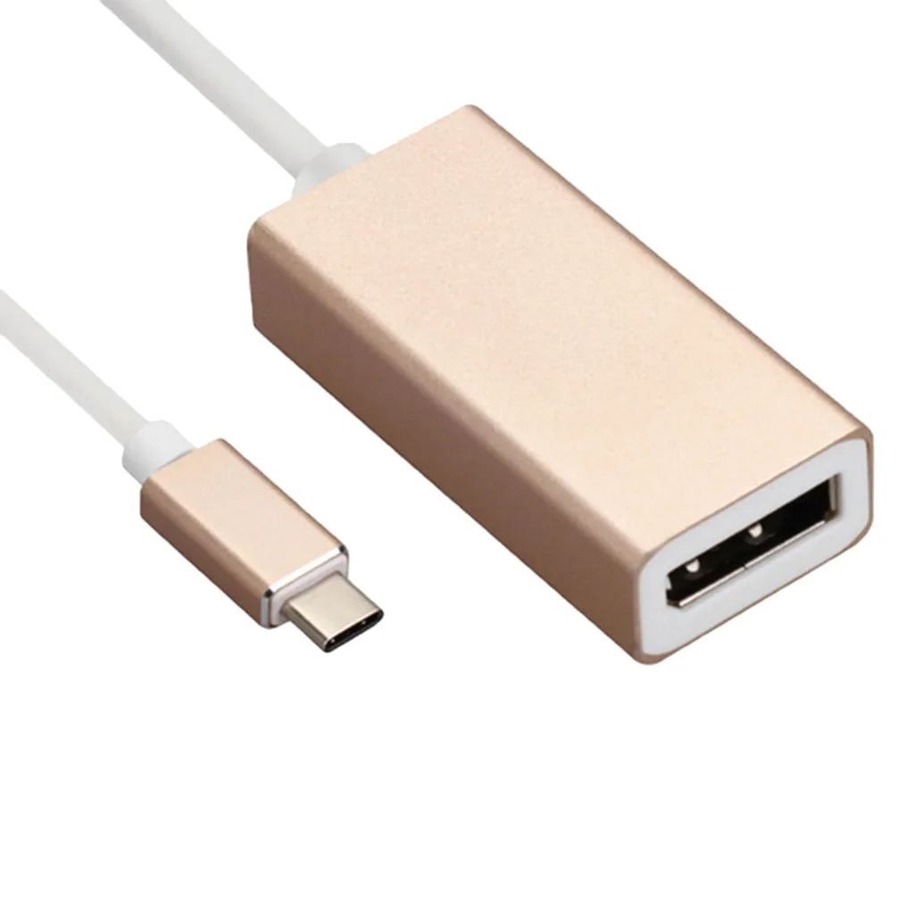 USB C 3 1 тип для отображения порта DP адаптер штекер к гнезду M/F Macbook проектор золото |