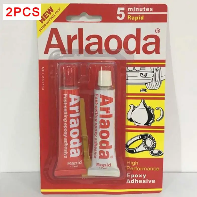 

Araldite 2pcs/set 5/90 Minutes Metal Adhesive Stationery AB Epoxy AB Glue For Household Workshop Industry Repairs