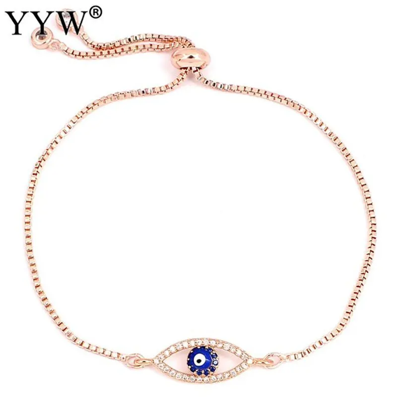 Горячее предложение розовое золото индейка сглаза браслет конский глаз полый