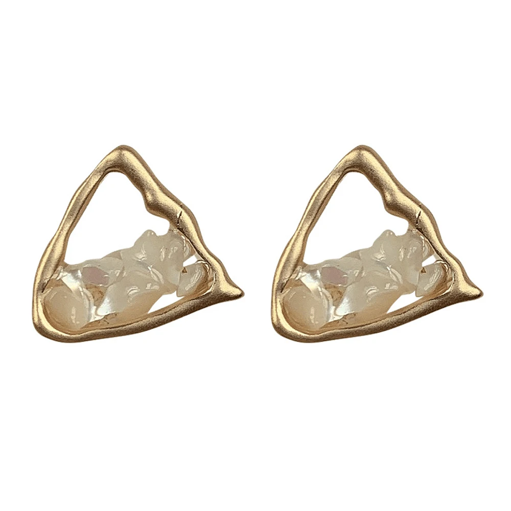 

Simple Earrings Geometry Hollow-Out The Design Small Female Fashion Restoring Ancient Ways Charming Stud Earrings