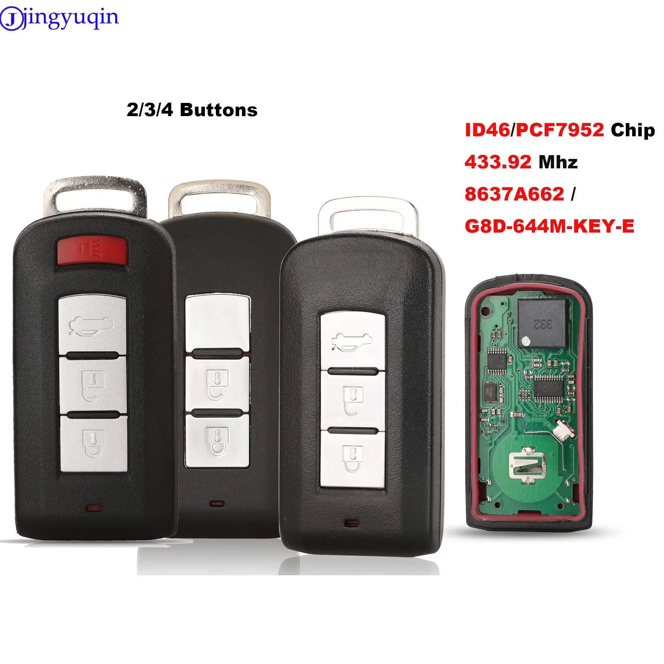 Умный Автомобильный Ключ Дистанционного Управления Jingyuqin Для MITSUBISHI Outlander ASX Lancer