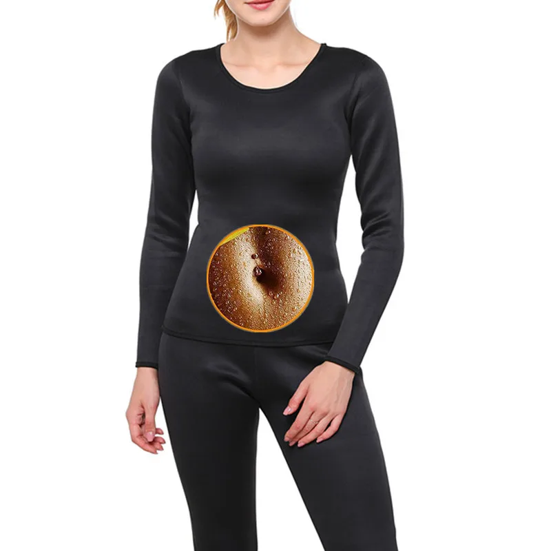 Неопреновые Футболки с длинным рукавом для женщин йоги спортзала компрессионные