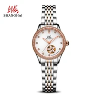 shanghai watch automatic mechanical watch female 905 fashion hollow diamond scale mechanical watch female
