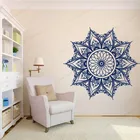 Виниловая наклейка с мандалой, украшение в стиле бохо для спальни, искусство на стену мандалы, декор для йоги, богемный декор, swu351