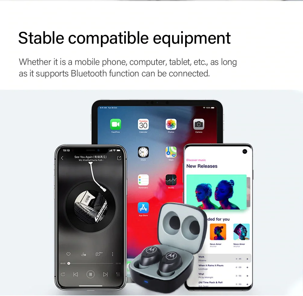 Motorola VB100 стерео Bluetooth наушники беспроводные Водонепроницаемость Сенсорное