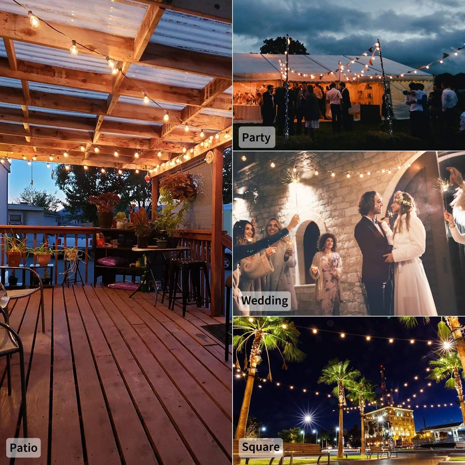 G40 лампы Солнечный светодиодный светильник Открытый солнечный уличных танцев