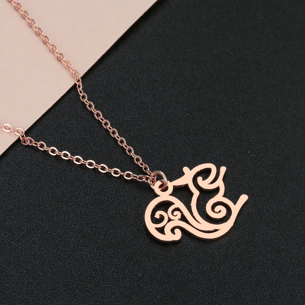 Ожерелье с милыми белками Cxwind колье чокер из нержавеющей стали животными для