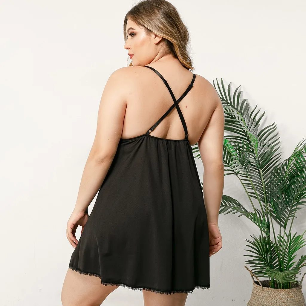 Женское кружевное нижнее белье большие размеры сексуальное черное из сетчатой