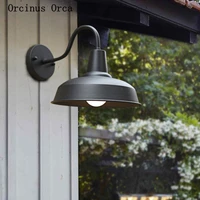 american industrial iron outdoor wall lamp garden balcony terrace creative black simple led waterproof wall lamp