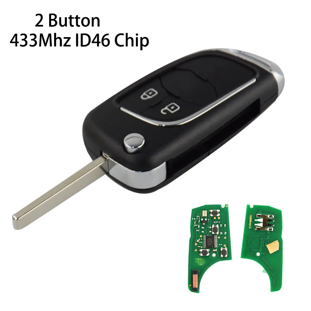 OkeyTech 433 МГц ID46 чип модифицированный Флип дистанционный Автомобильный ключ для Opel