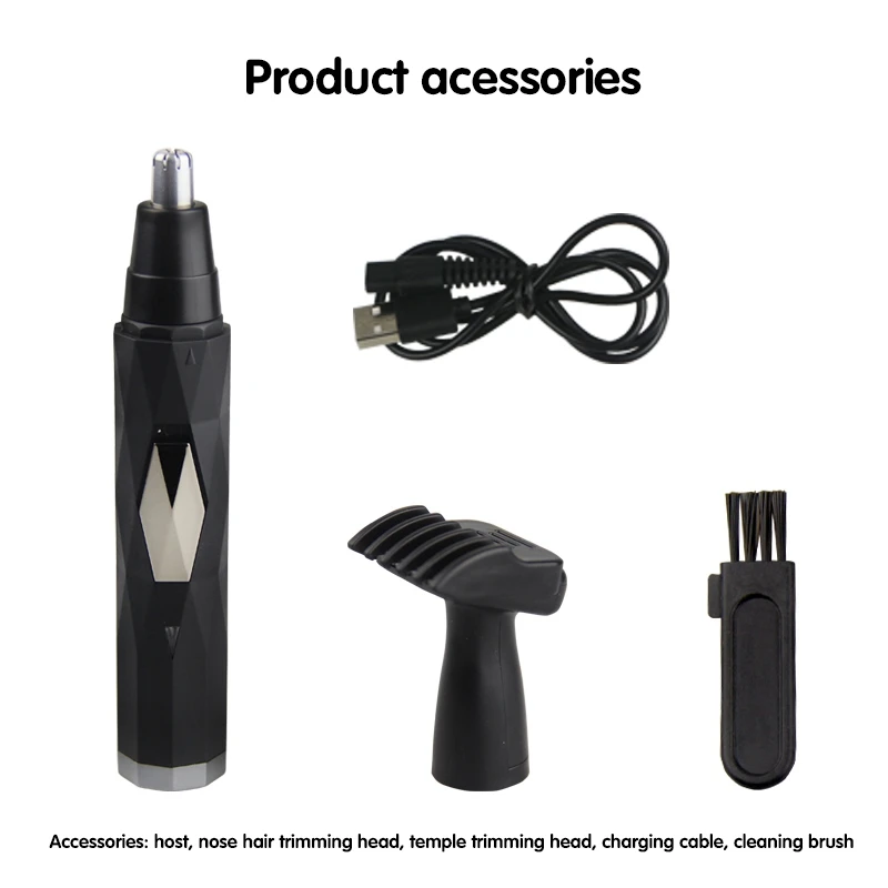 

Electric Nose Hair Trimmer Cross-Border Multifunctional Men's Nose Hair Trimmer USB Charging Mini Eyebrow Trimmer Set