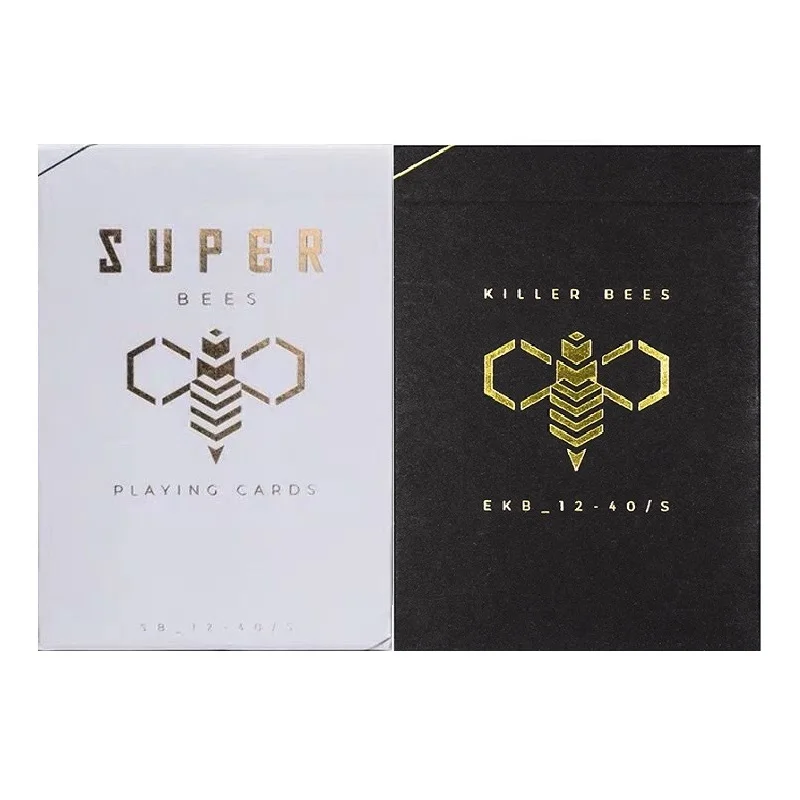 

Ellusionist Super Bees Playing Cards Killer Bee Deck White/Black Poker USPCC Magic Card Games Magic Tricks Props for Magician