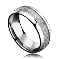 fashion 8mm silver color stainless steel rings for men jewelry accessories gift trendy vintage pattern wedding engagement band