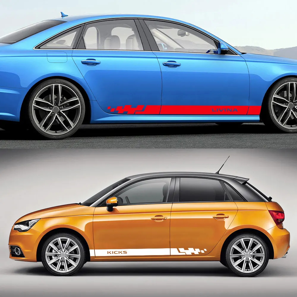 Наклейки на боковые двери Nissan Qashqai J10 J11 наклейки для Micra Juke Leaf 370Z Elgrand Kicks Livina Nv200 Navara