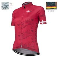 denmark retro universal factory outdoor sports competition cycling jersey ladies polyester breathable customizable red