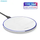 Беспроводное зарядное устройство FDGAO 15 Вт Qi для iPhone 12 11 Pro X XS MAX XR 8, быстрая зарядка для Samsung S10 S20 S21, USB C, зарядное устройство