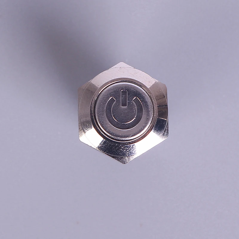 12 мм 5/12 в водонепроницаемый металлический кнопочный переключатель со