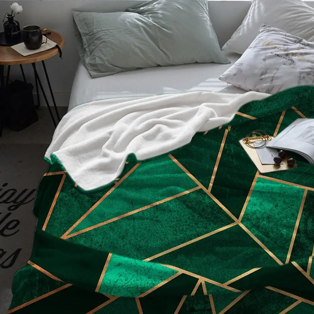 Мягкое теплое шерстяное Изумрудное покрывало одеяло из микрофибры фланелевое