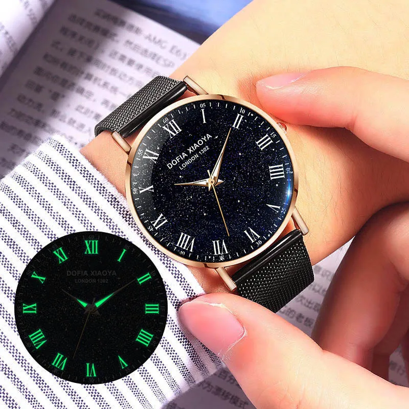 XY1302BG Relogio masculino креативные ультратонкие часы мужские полностью из нержавеющей стали черные часы светящиеся арабские часы водонепроницаемые военные - Цвет: XY1302BG
