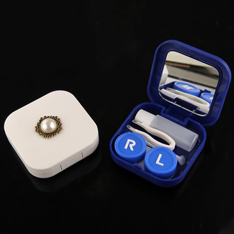 Mini Mirror Contact Lens Travel Kit Lenses Box Holder Plastic Hard Container For Case | Аксессуары для одежды