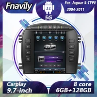 fnavily 9 7 android 11 car stereos for jaguar s type video dvd player radio car audio navigation gps dsp bt 5g wifi 2004 2011