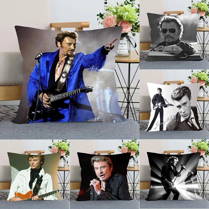 Наволочка HEARMNY с изображением Джонни Хелли для спальни квадратная на молнии