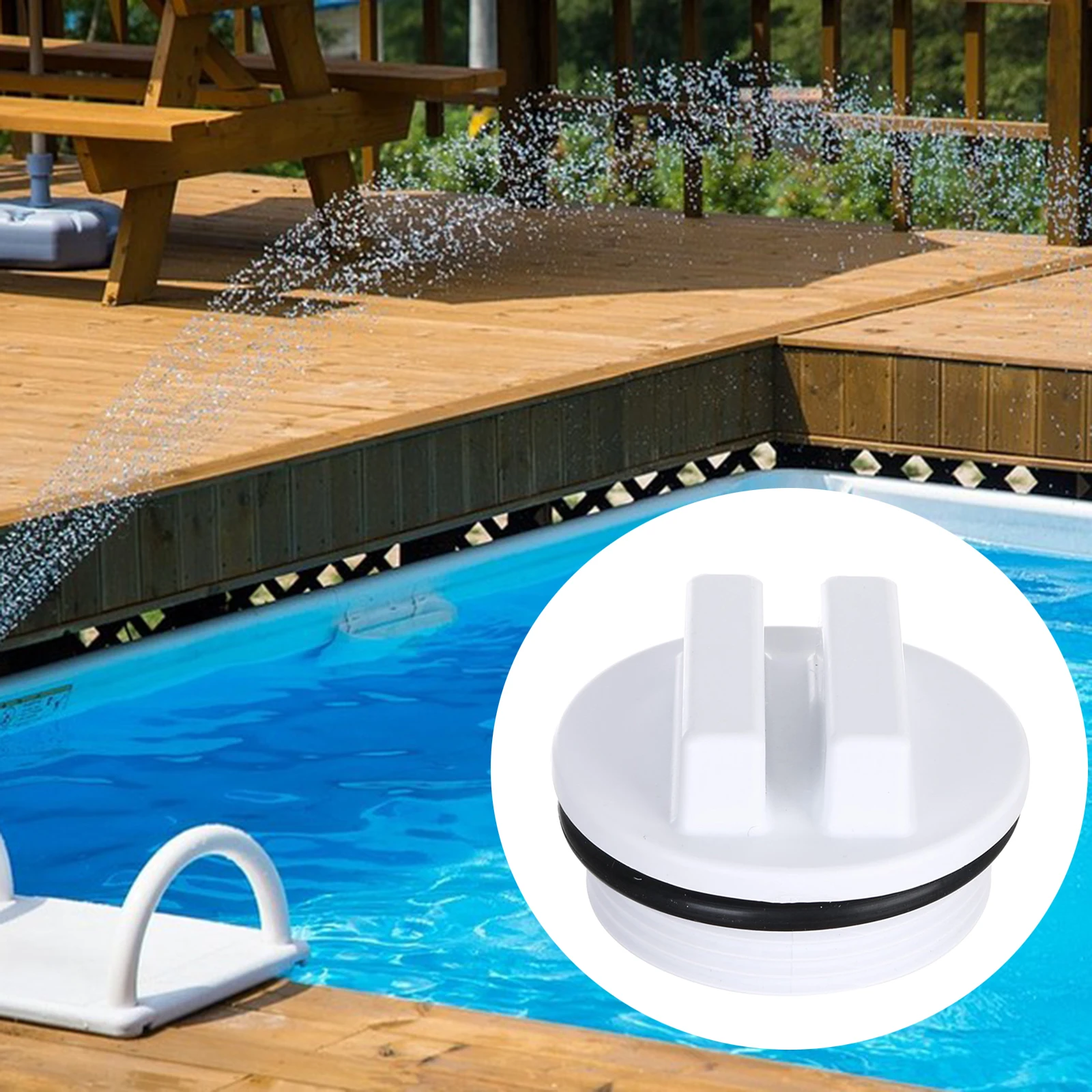 

1.5'' Pool Return Line Winterizing Plug Filter Antifreeze Drain Cap Winter Plug with O-Ring for Swimming Pool Accessories