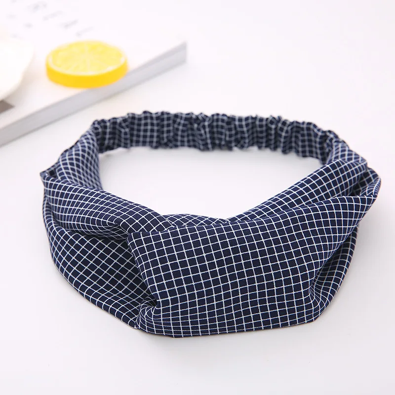 Женская повязка для волос в стиле знаменитостей Тонкая Повязка на голову клетку