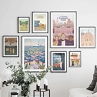 Набор WES ANDERSON! 7 фильмов! Холст, набор картин Ретро плакат и принты абстрактные настенные картины для гостиной домашний декор