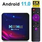 ТВ-приставка LEMFO ТВ-приставка Android 11, 4G, 64 ГБ, 4K, H96 MAX, V11, 2021G, 2,4G, Wi-Fi, Google Voice, H96max