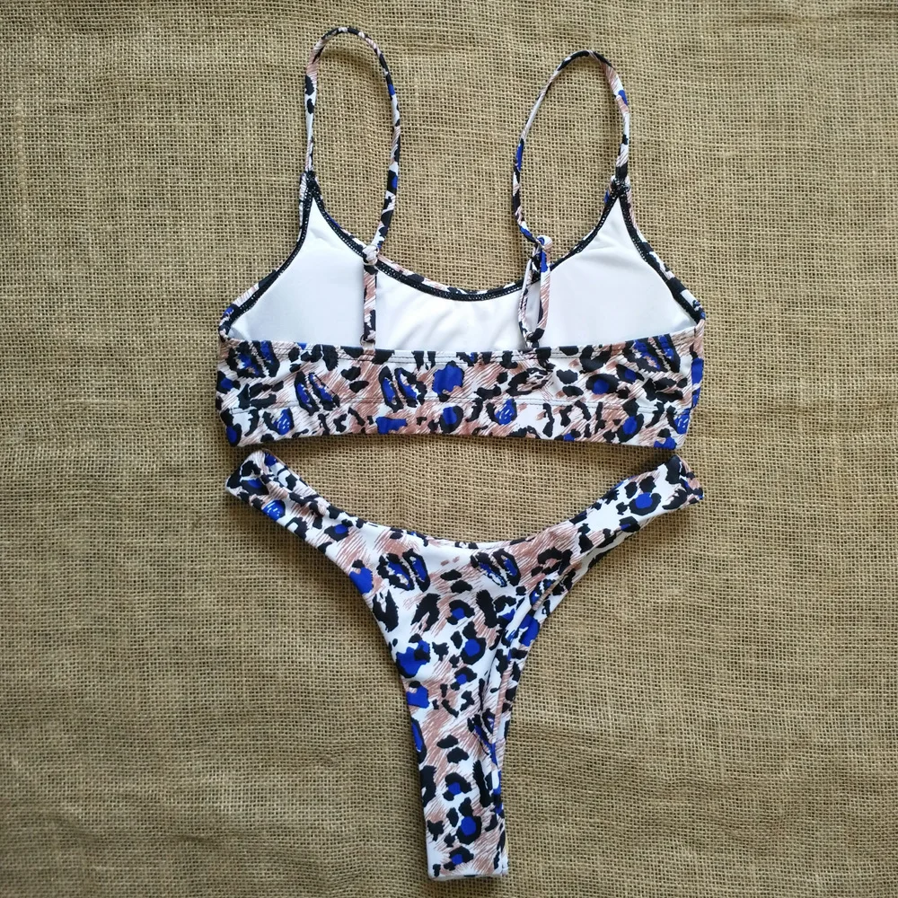 

Bikini Split Swimsuit 2020 New Cross Border European And American EBay Sexy Leopard Bikini