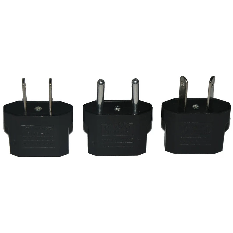 Дорожный адаптер питания переменного тока с вилкой черного белого цвета