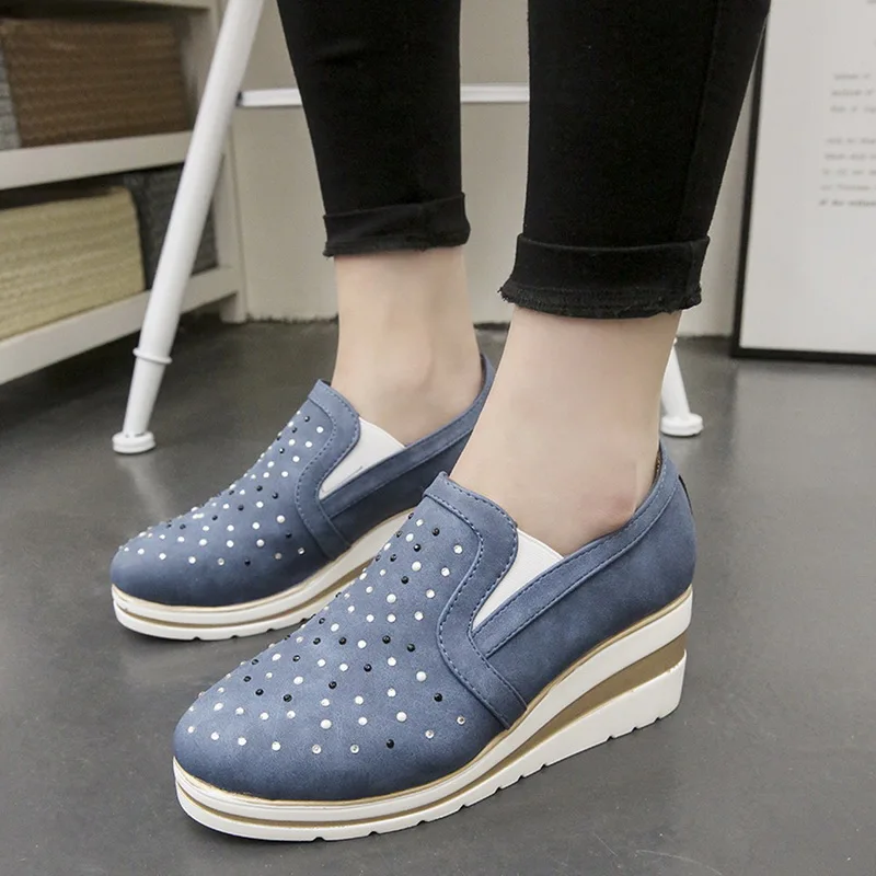 Женские кожаные кроссовки Adisputent повседневные туфли на плоской платформе