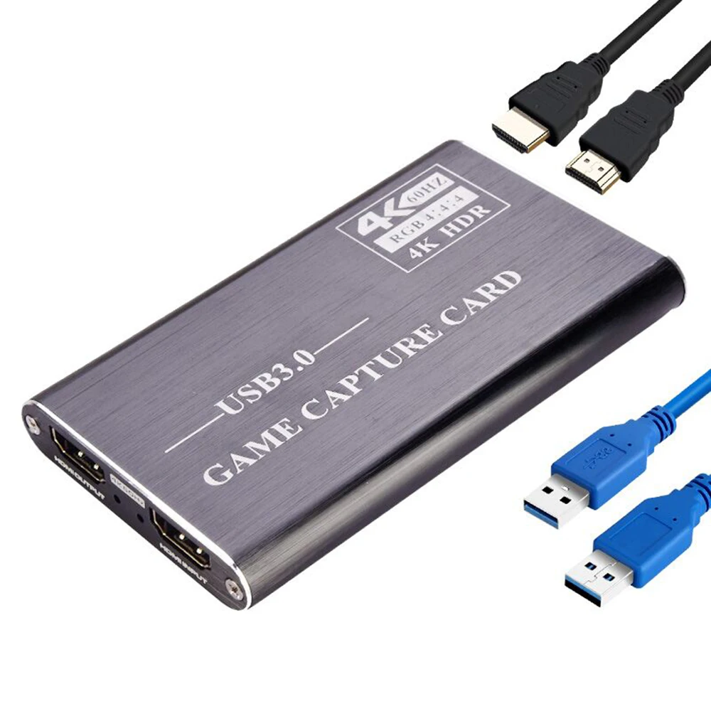 

HD-MI Game Capture Card USB3.0 Capture HD-MI 4Kp60 Capture Card Compatible with PS4/Switch/Camera/Recording/Live Streaming
