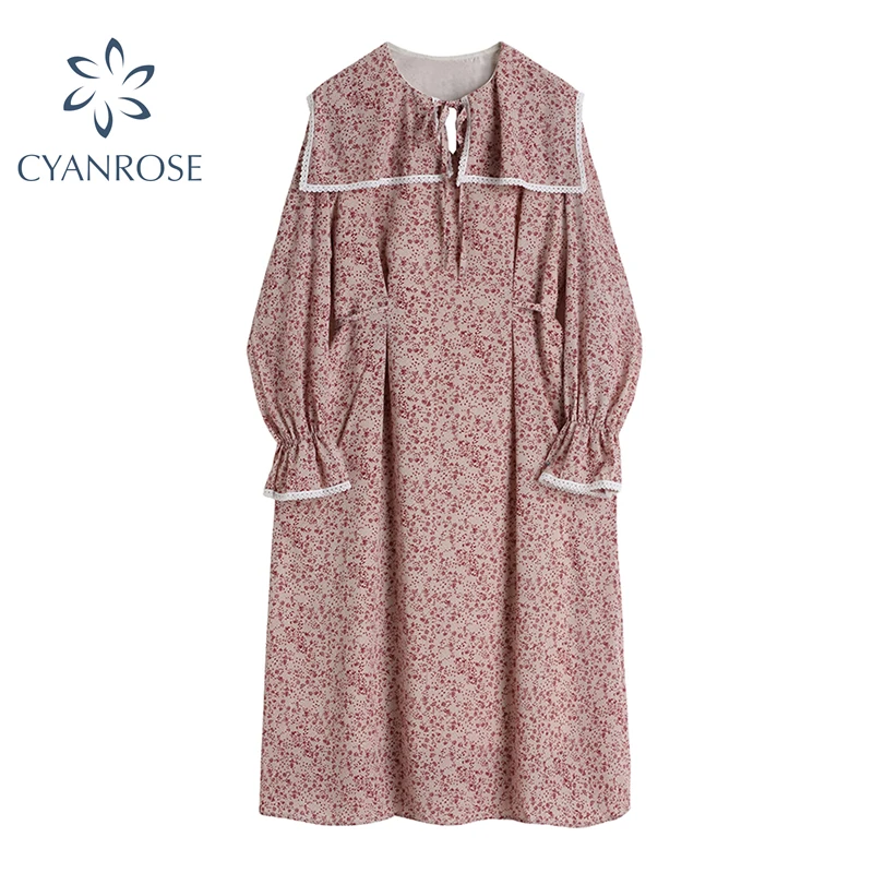 

Женское винтажное шифоновое платье миди, элегантное милое офисное платье во французском стиле с расклешенными рукавами, приталенное Цвето...