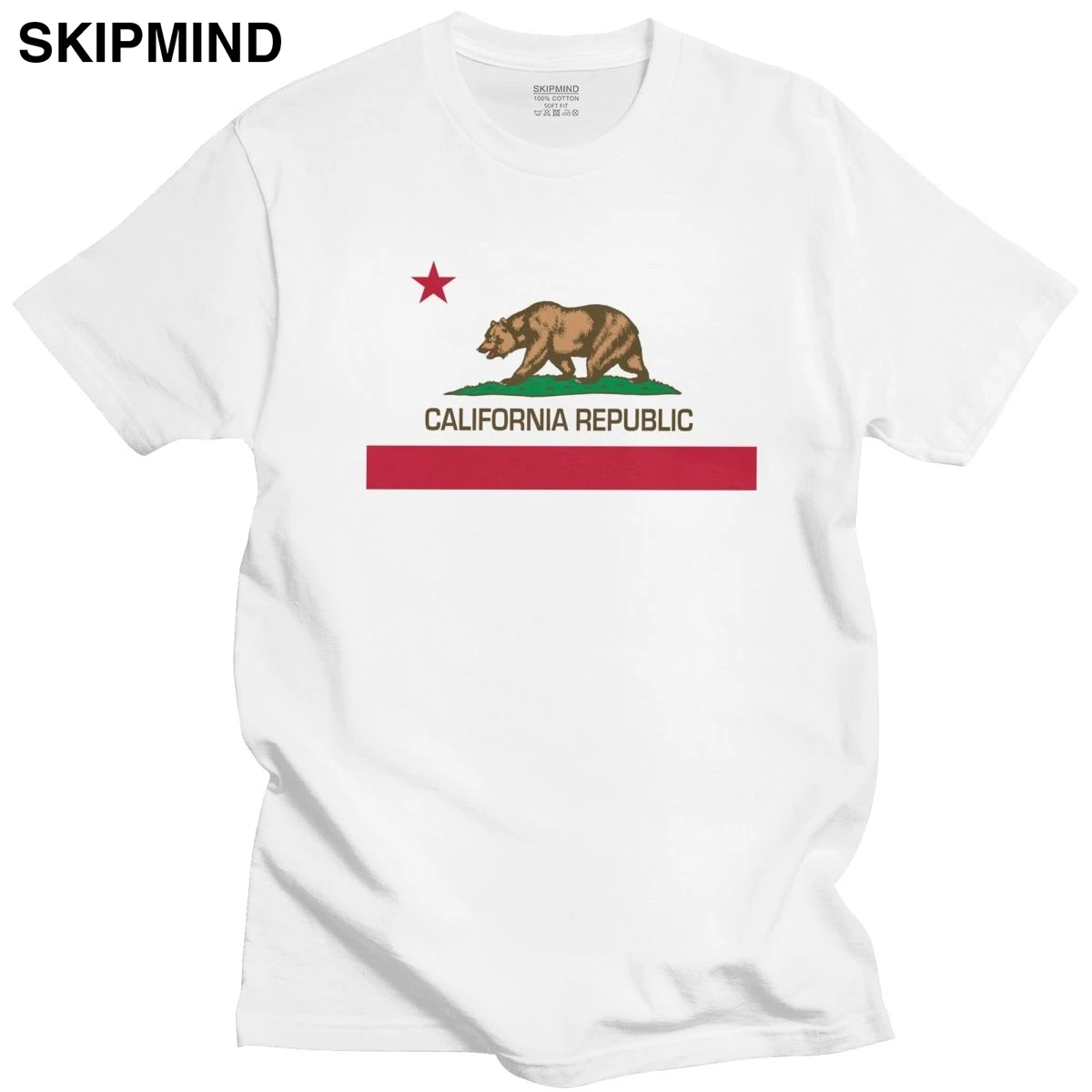 Футболка мужская с коротким рукавом модная тенниска флагом Республики