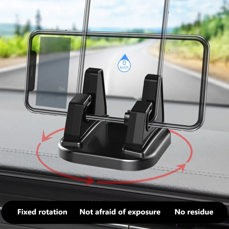 360 degree car phone holder soft silicone anti slip mat mobile phone mount stands support car gps dashboard bracket free global shipping