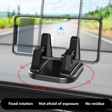 360 Degree Car Phone Holder Soft Silicone Anti Slip Mat Mobile Phone Mount Stands Support Car GPS Dashboard Bracket