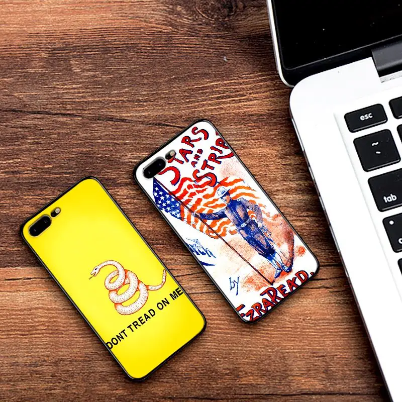 Античный Американский военный мужской чехол для iPhone X XR XS MAX Мягкая силиконовая