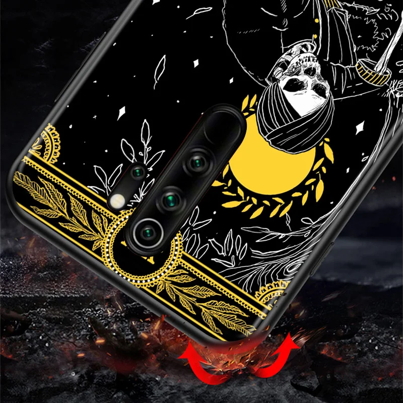 

Death Tarot Black Cover For Xiaomi Redmi 10X 9I 9C 9A 9 GO K30 Ultra K20 8A 8 7A 7 S2 6 Pro 5G Phone Case