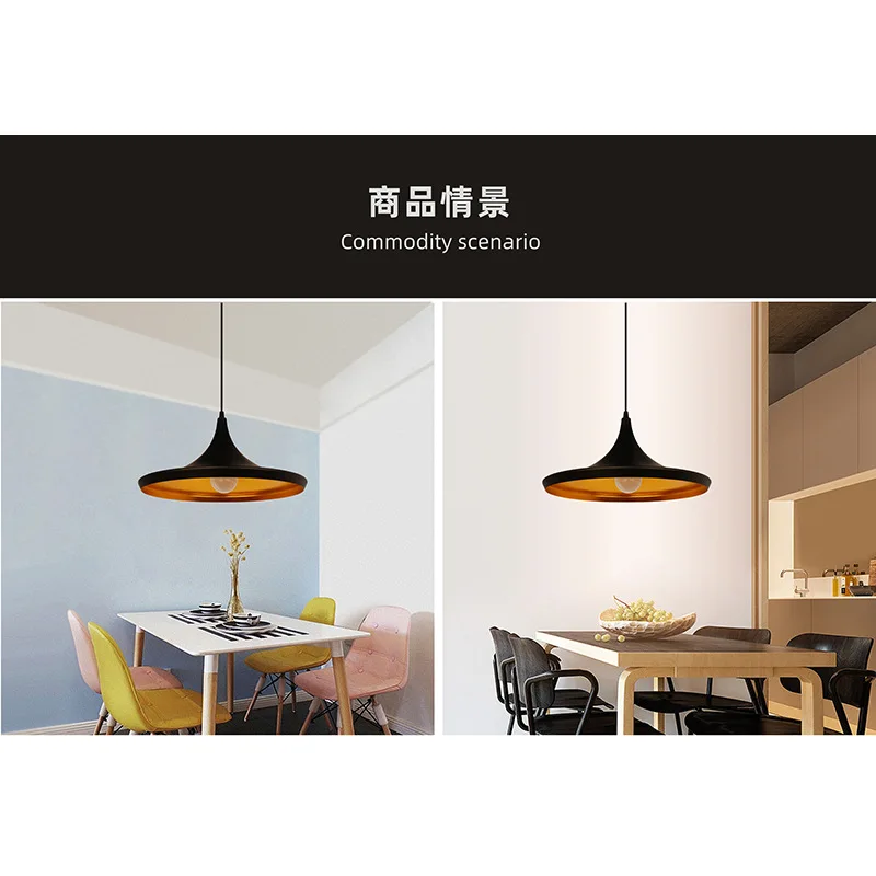 

indoor wrought iron lampshade retro retro Edison modern chandelier LED ceiling living room bedroom home lamp accessories loft